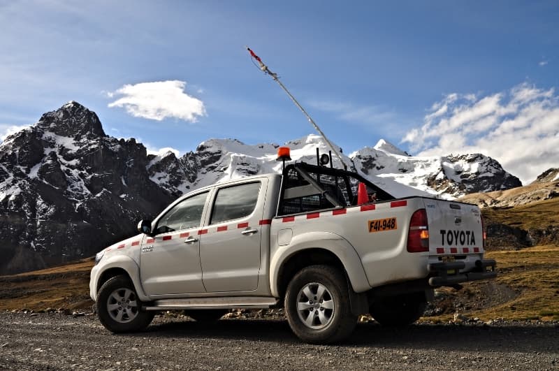 Camioneta blanca de transporte